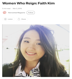 Article on Faith Kim the woman in technology