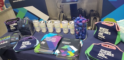 Picture of a CME Group booth at Grace Hopper